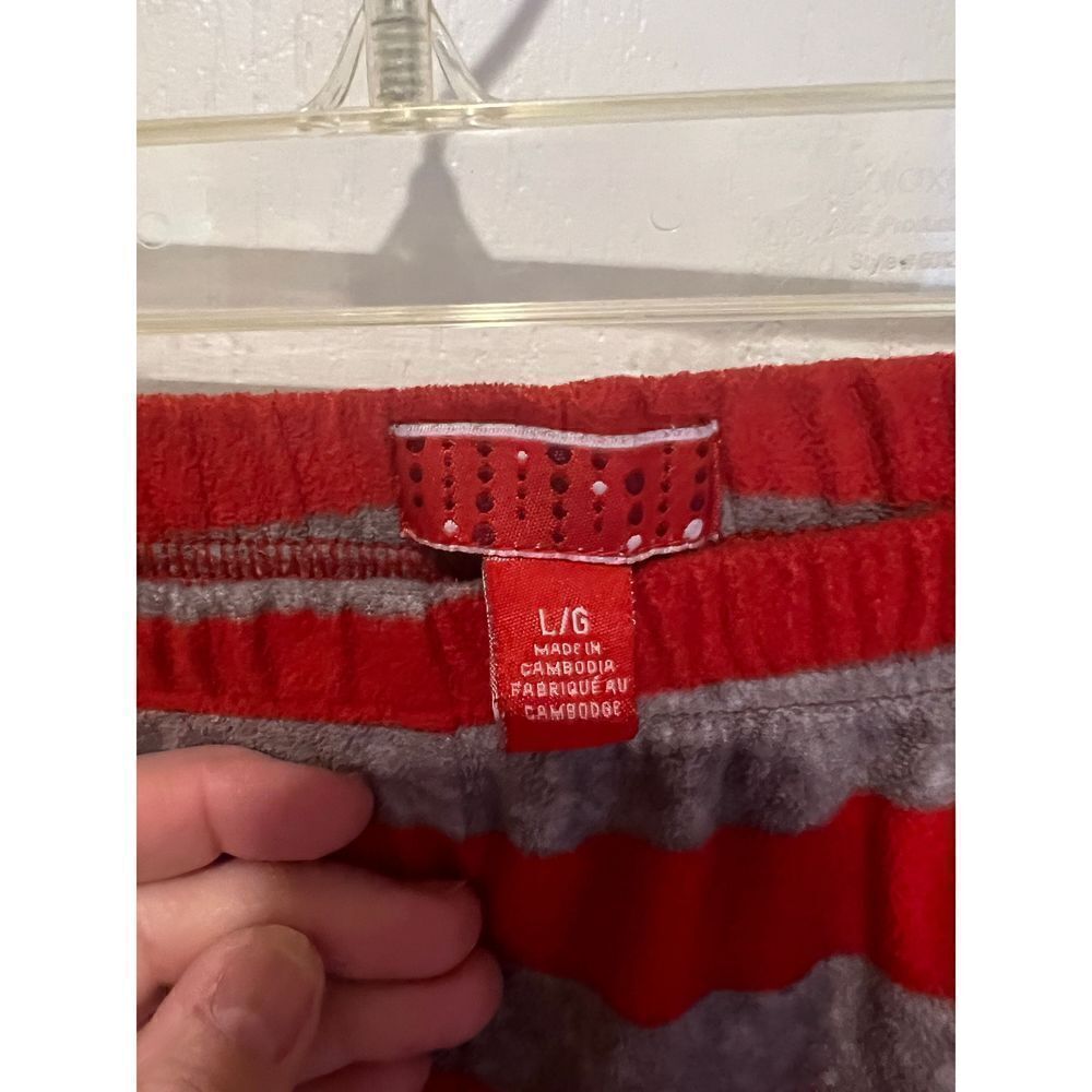 Target Red and Gray Striped Pajama Pants size Large - Picture 2 of 9